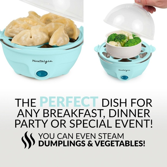 MyMini 7 Egg Rapid Cooker Teal Color Can Boil Scramble Poach Omelette Steam NIB - Picture 7 of 9